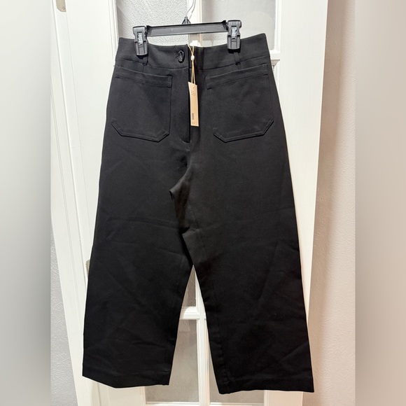 NWT Quince Ultra-Stretch Ponte Cropped Wide Leg Pants - Picture 5 of 14